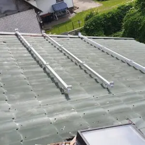 tvirtinimo konstrukcija ant šiferio stogo